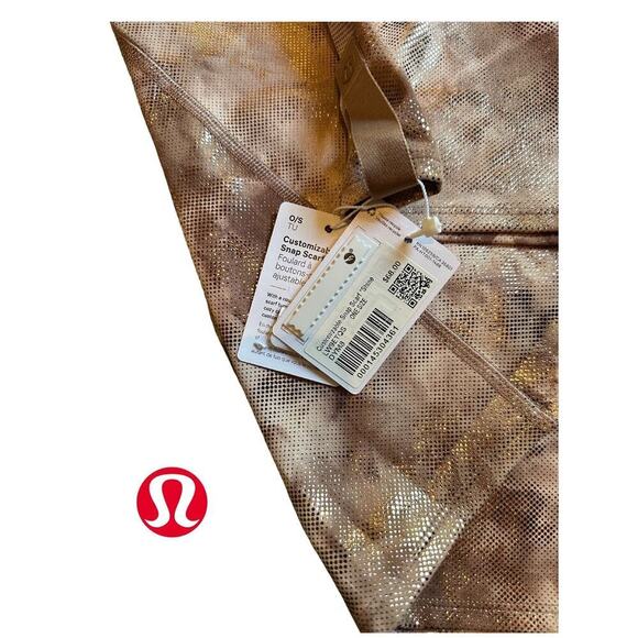Lululemon Women's Customizable Snap Scarf - Shine Rose Gold - Picture 7 of 16